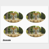 Sausalito Fountain California Travel Fotografy Ovaler Aufkleber (Blatt)