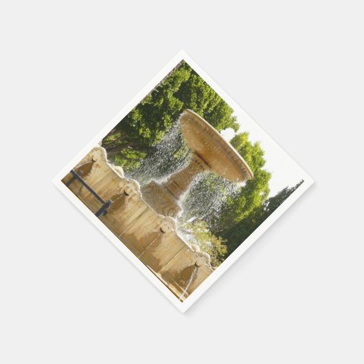 Sausalito Fountain California Travel Fotografy Serviette (Ecke)