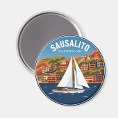 Sausalito Kalifornien Magnet (Vorderseite/Rückseite)