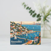 Sausalito Kalifornien Postkarte (Stehend Vorderseite)