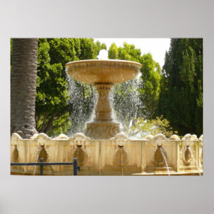 Sausalito Springbrunnen California Reisefotografie Poster