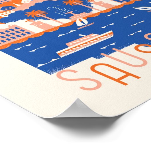 Sausalito Travel Poster (Ecke)