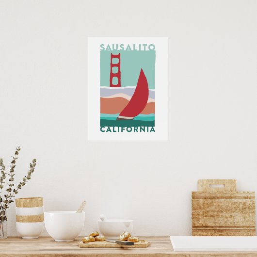 Sausalito Travel Poster (Küche)