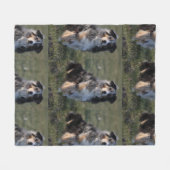 Saustralisch-blaues Merle-Sitzen Fleecedecke (Vorderseite (Horizontal))
