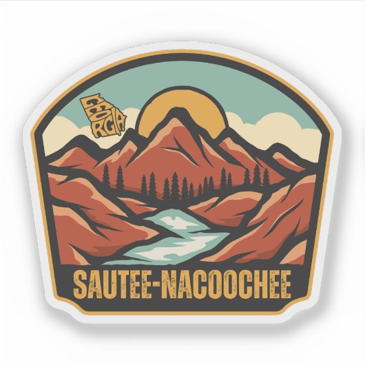 Sautee-Nacochee, Georgien Aufkleber (Vorderseite)