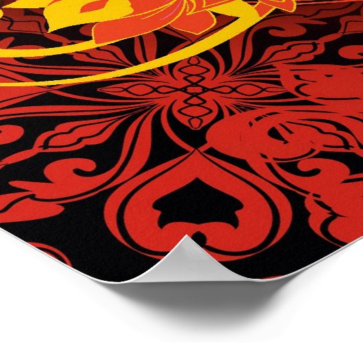 Sauterelle Blume Poster (Ecke)