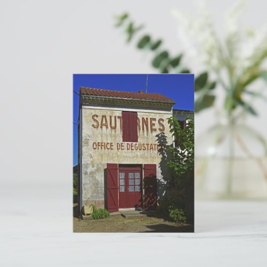 Sauternes Office de Degustation (Weinprobe) Postkarte (Stehend Vorderseite)