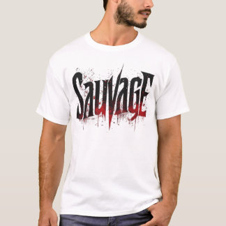 Sauvage Goth Streetwear Grafik-T-Shirt - Edgy Gru T-Shirt