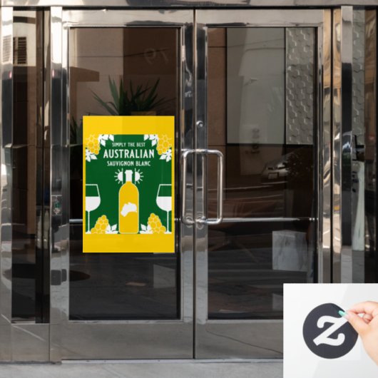 Sauvignon Blanc Wein Drinker Fensteraufkleber (Büro Tür)