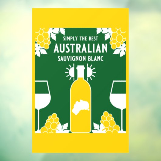 Sauvignon Blanc Wein Drinker Fensteraufkleber (Blatt 3)