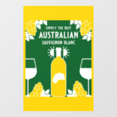 Sauvignon Blanc Wein Drinker Fensteraufkleber (Blatt)