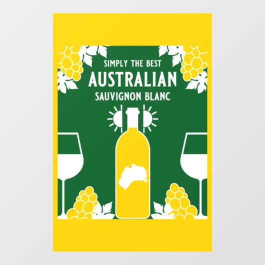 Sauvignon Blanc Wein Drinker Fensteraufkleber (Blatt)