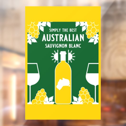 Sauvignon Blanc Wein Drinker Fensteraufkleber (Blatt 2)