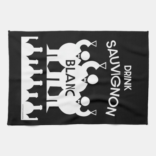 Sauvignon Blanc Wein Drinker Geschirrtuch (Horizontal)