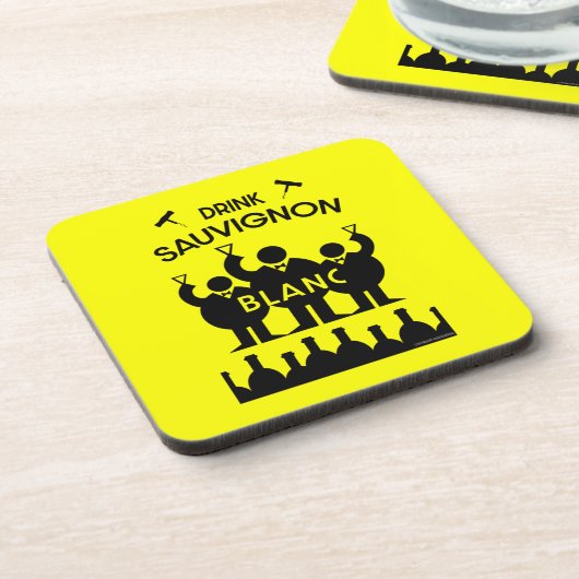 Sauvignon Blanc Wein Drinker Getränkeuntersetzer (Linke Seite)