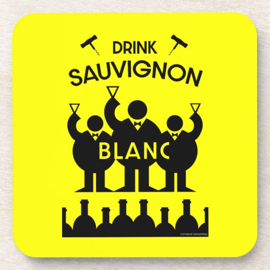 Sauvignon Blanc Wein Drinker Getränkeuntersetzer (Vorderseite)