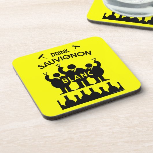 Sauvignon Blanc Wein Drinker Getränkeuntersetzer (Linke Seite)