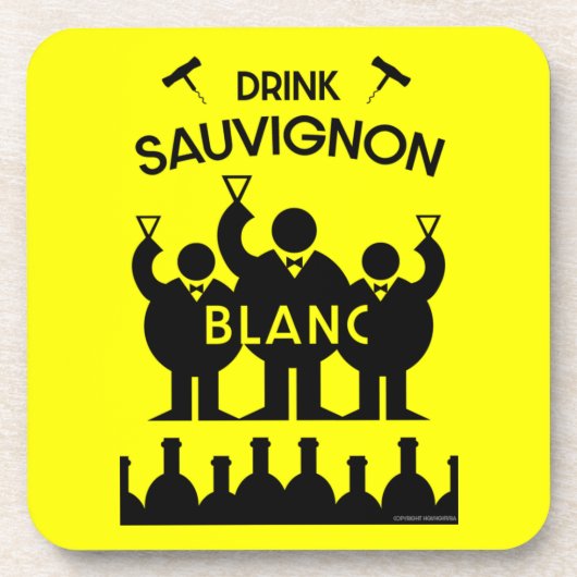 Sauvignon Blanc Wein Drinker Getränkeuntersetzer (Vorderseite)