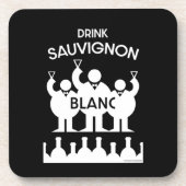 Sauvignon Blanc Wein Drinker Getränkeuntersetzer (Vorderseite)