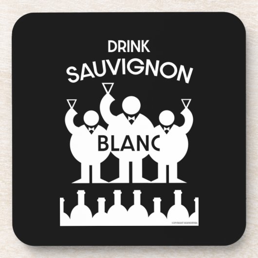 Sauvignon Blanc Wein Drinker Getränkeuntersetzer (Vorderseite)