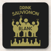 Sauvignon Blanc Wein Drinker Getränkeuntersetzer (Vorderseite)