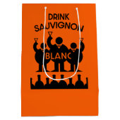 Sauvignon Blanc Wein Drinker Mittlere Geschenktüte (Rückseite)