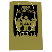 Sauvignon Blanc Wein Drinker Mittlere Geschenktüte (Vorderseite)