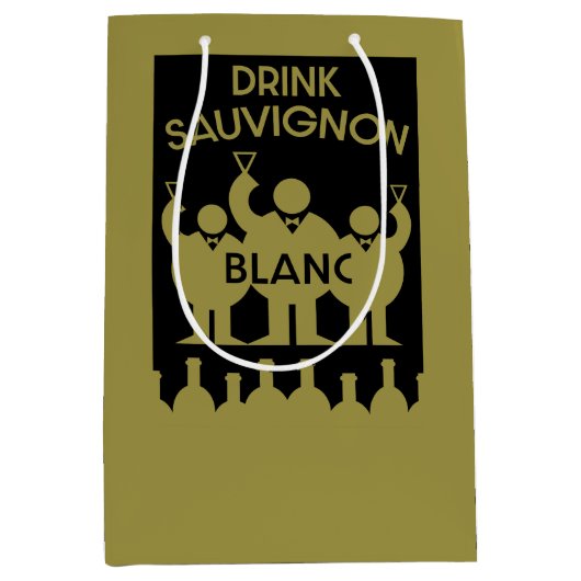 Sauvignon Blanc Wein Drinker Mittlere Geschenktüte (Vorderseite)