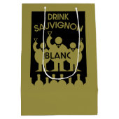 Sauvignon Blanc Wein Drinker Mittlere Geschenktüte (Rückseite)