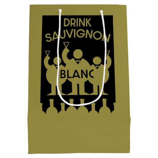Sauvignon Blanc Wein Drinker Mittlere Geschenktüte (Rückseite)