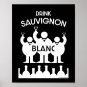 Sauvignon Blanc Wein Drinker Poster (Vorne)
