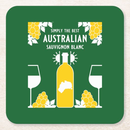 Sauvignon Blanc Wein Drinker Rechteckiger Pappuntersetzer (Vorderseite)