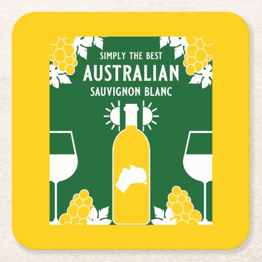 Sauvignon Blanc Wein Drinker Rechteckiger Pappuntersetzer (Vorderseite)