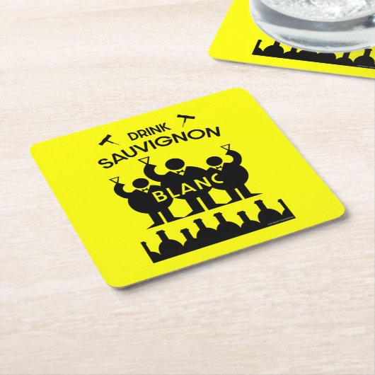 Sauvignon Blanc Wein Drinker Rechteckiger Pappuntersetzer (angewinkelt)