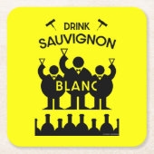 Sauvignon Blanc Wein Drinker Rechteckiger Pappuntersetzer (Vorderseite)