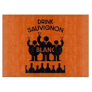 Sauvignon Blanc Wein Drinker Schneidebrett