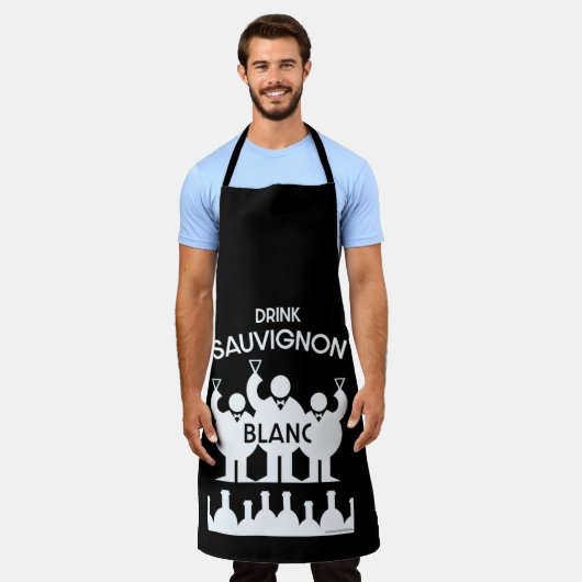 Sauvignon Blanc Wein Drinker Schürze (Getragen)