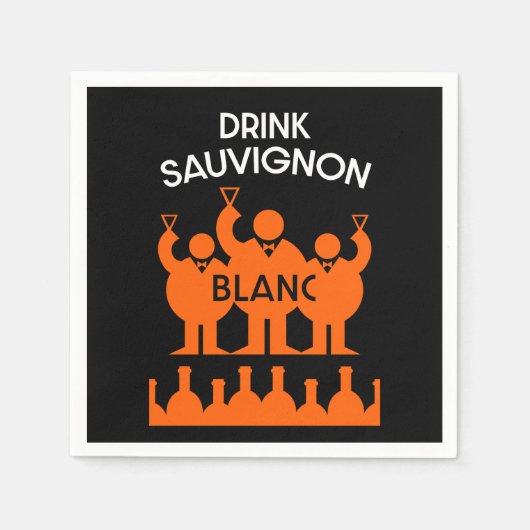 Sauvignon Blanc Wein Drinker Serviette (Vorderseite)