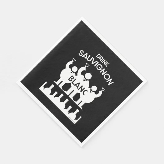 Sauvignon Blanc Wein Drinker Serviette (Ecke)