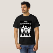 Sauvignon Blanc Wein Drinker T - Shirt (Vorne ganz)