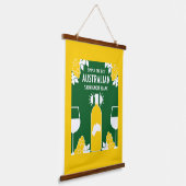 Sauvignon Blanc Wein Drinker Wandteppich Mit Holzrahmen (Gewinkelt)