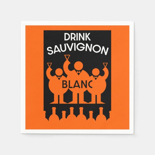 Sauvignon Blanc Weintrinker Serviette (Vorderseite)