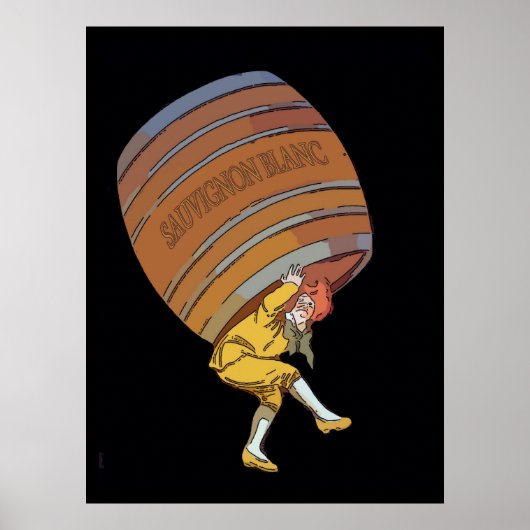 Sauvignon Blanc Wine Barrel Poster (Vorne)