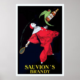 Sauvions Brandy Vintage-Essen-und-Trinken-Plakat v Poster