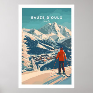 Sauze dOulx Druck Italien 1 Poster