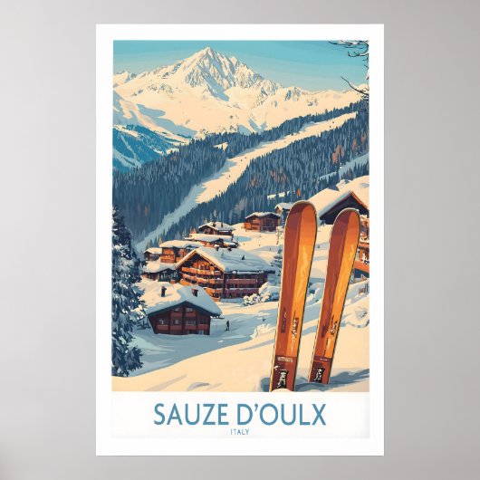 Sauze d'Oulx Ski Poster 1 (Vorne)