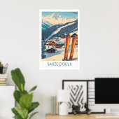 Sauze d'Oulx Ski Poster 1 (Heimbüro)
