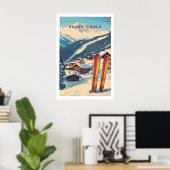 Sauze d'Oulx Ski Print 1 Poster (Heimbüro)