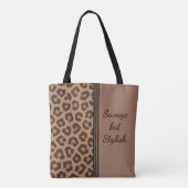 Savage, aber stilvolle Leopard Print Tote Bag Tasche (Rückseite)