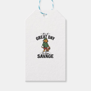 Savage Dog Vintage Gravur T-Shirt Design_1 Geschenkanhänger